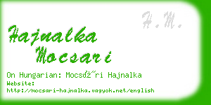 hajnalka mocsari business card